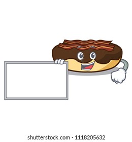 With board maple bacon bar character cartoon