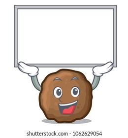 Up board meatball character cartoon style