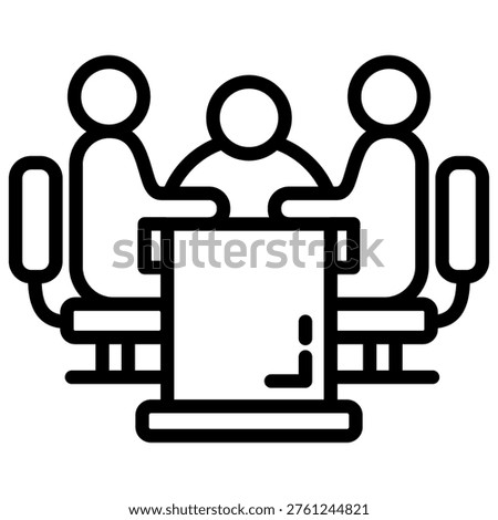 Board Meeting Icon Element For Design