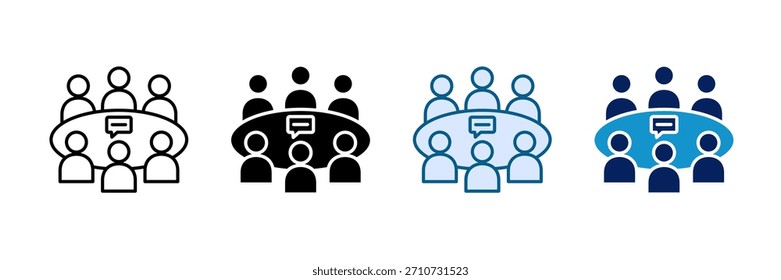 Conjunto de iconos de reuniones de Tablero Colección de estilos múltiples