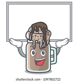 Up board milkshake character cartoon style