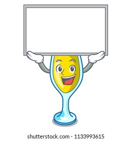 Up board mimosa character cartoon style