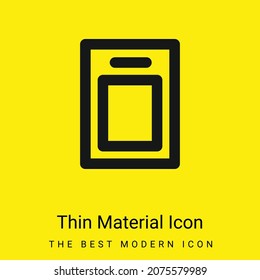 Icono de material amarillo brillante mínimo