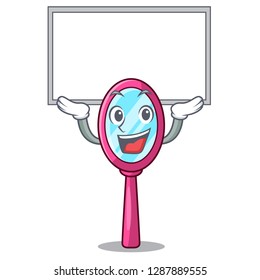 Up board mirror in the cartoon shape funny