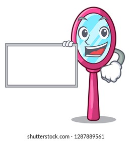 With board mirror in the cartoon shape funny