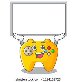 Up board modern game shaped controller cartoon wood