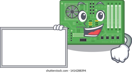 With board motherboard isolated with in the characater