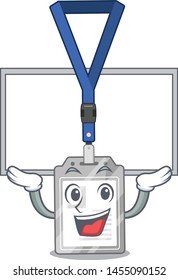 Up board name tag in the character shape