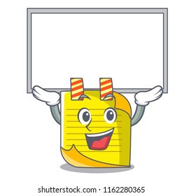 Up board note paper character cartoon