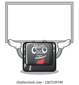 Up board num lock isolated with the character