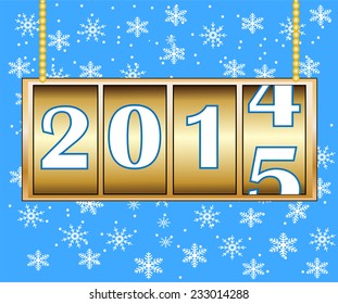 board with the numbers of leaving and coming years,vector illustration