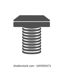 Board on spring icon in flat style.Vector illustration.