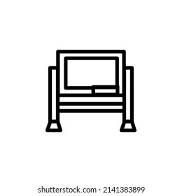Placa con vector de iconos de contorno