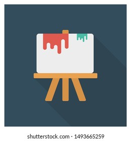 board for painting flat icon