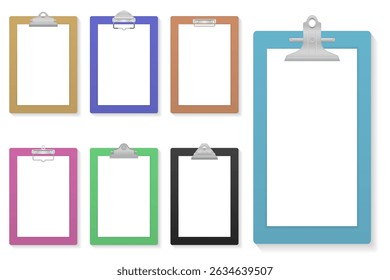 Board for paperwork with clip and paper business office document form report background write identity notepad space education corporate note information message template.

