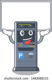 Up board parking vending machine in a character