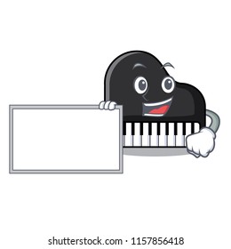 With board piano character cartoon style