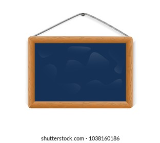 Board, picture in a wooden frame for your inscription, text. Vector illustration