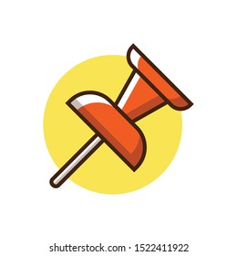 Board Pin Icon Design Cartoon Style Suitable eb Landing Page, Banner, Flyer, Sticker, Wallpaper, Background