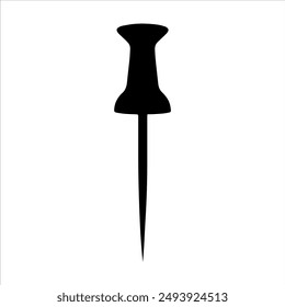 Board pin silhouette on white background. Board pin icon vector sign illustration design.