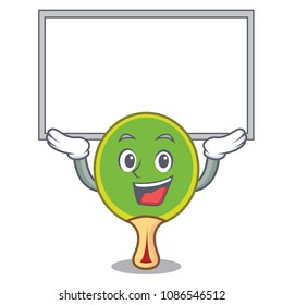 Up board ping pong racket character cartoon