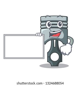 With board piston in the form of mascot
