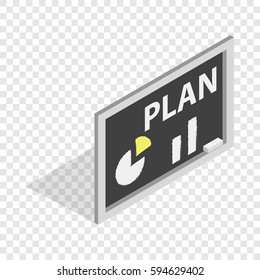 Board with plan isometric icon 3d on a transparent background vector illustration