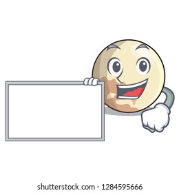 With board planet pluto in the cartoon form