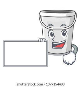 With board plastic tube bucket isolated the character