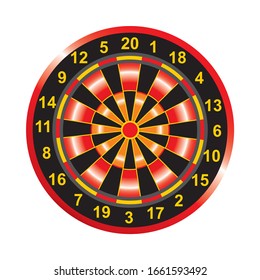 Board für Darts-Vektorillustration