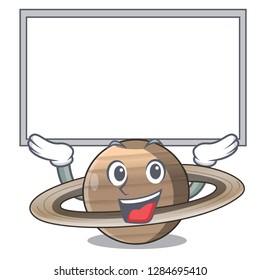 Up board Pluto saturn isolated in with mascot