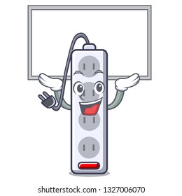 Up board power strip in the character shape