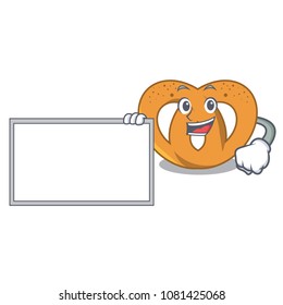 With board pretzel character cartoon style