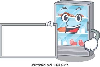 With board refrigerator isolated with in the character