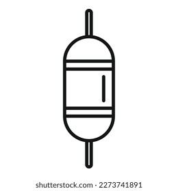 Board resistor icon outline vector. Electric circuit. Device antenna