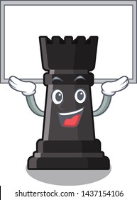 Up board rook chess toys above cartoon table