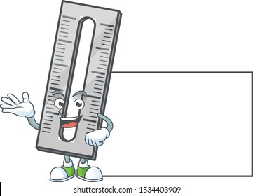 With board a ruler for the measuring instruments.