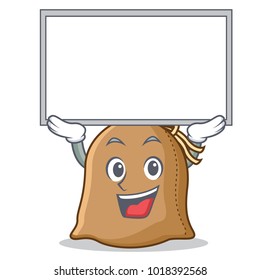 Up board sack character cartoon style