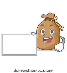 With board sack character cartoon style