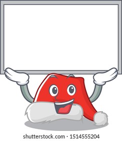 Up board santa hat isolated in the mascot