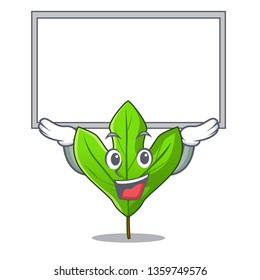 Up board sassafras leaf isolated in the character