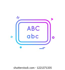 board school write icon vector design