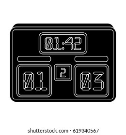 Board Score Footballfans Single Icon Black Stock Vector (Royalty Free