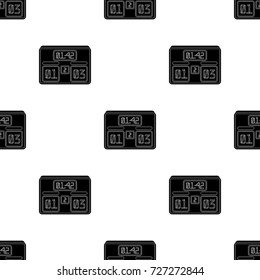 Board with a score of football.Fans single icon in black style vector symbol stock illustration.