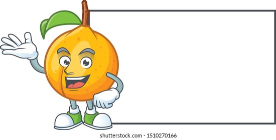 With board seeds nutmeg with cartoon character style
