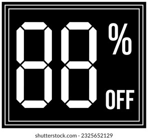 Board for setting prices on promotions with white numerals on a black background.