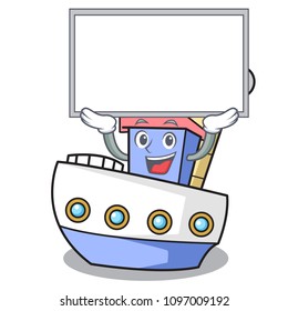 Up board ship character cartoon style