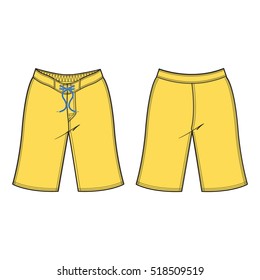 Board Shorts Template Stock Vector (Royalty Free) 518509519 | Shutterstock