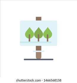 Board, Sign, Easter  Flat Color Icon. Vector icon banner Template. Vector Icon Template background