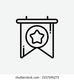 board sign icon, isolated brand design outline icon in light grey background, perfect for website, blog, logo, graphic design, social media, UI, mobile app